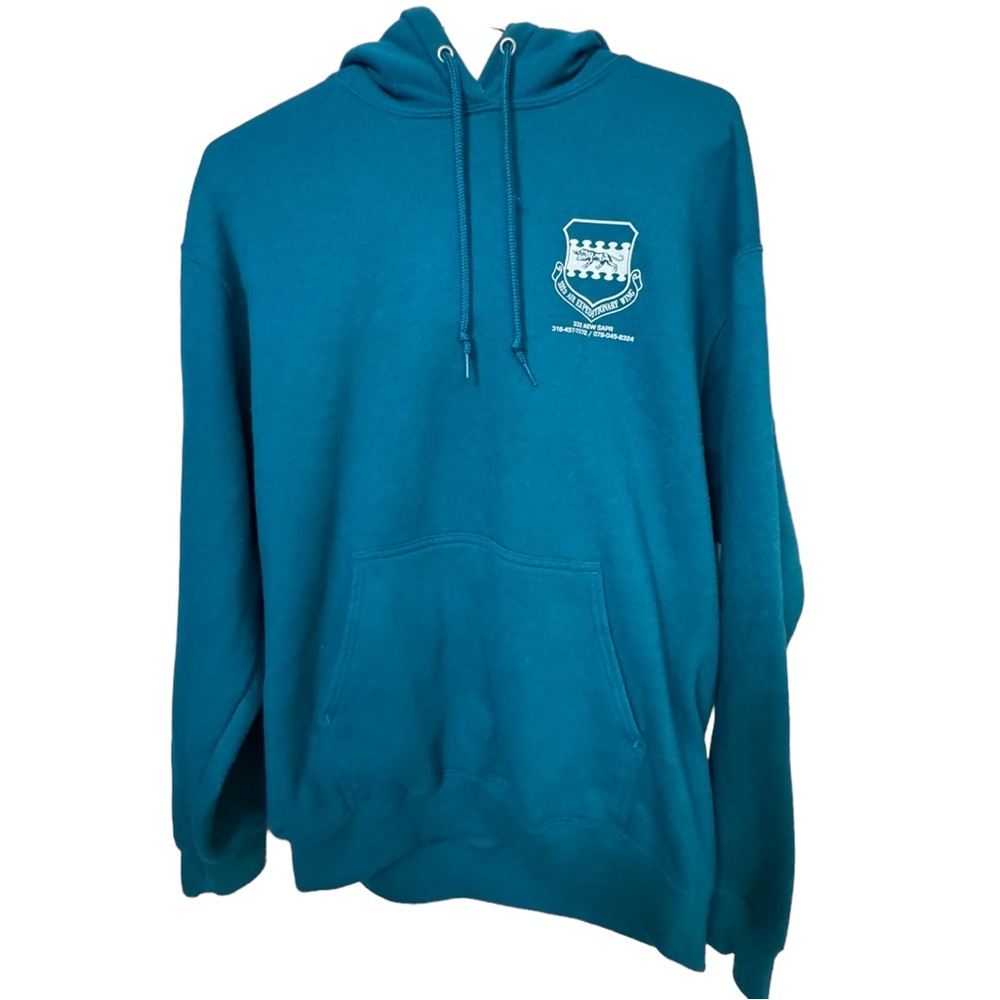 Vintage Light Blue USAF Air Force 332nd Air Expeditionary Wing Men’s L Hoodie